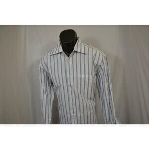 19998 Mens Hugo Boss Designer Striped Long Sleeve Dress Shirt Sz 16 32/33 Large